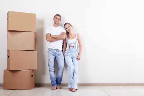 Professional packing materials prepared for a Mayfair home move