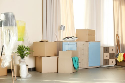 Commercial moving team preparing a business relocation in Mayfair