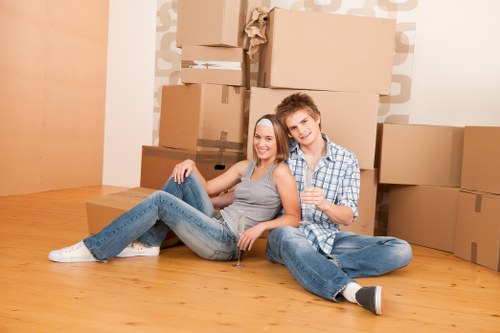 Man with van loading furniture for a Mayfair move
