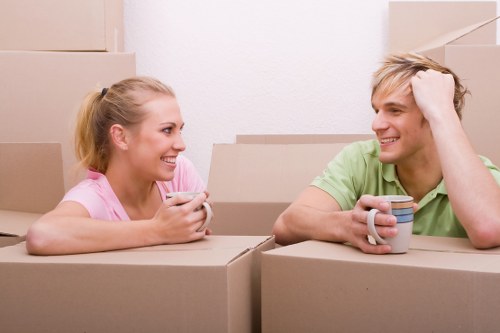 Prepared moving boxes and furniture for a Mayfair move