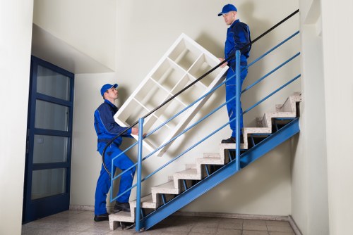 Careful packing and wrapping for a Mayfair home move