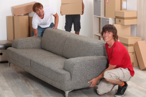 Removals team handling access and transport in Mayfair streets