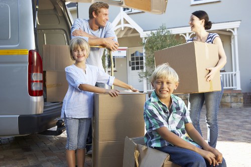 Unpacking and organising boxes in a Mayfair apartment