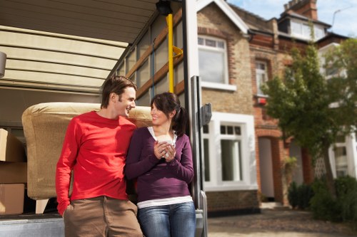 Loading a van for a flat or office move in Mayfair