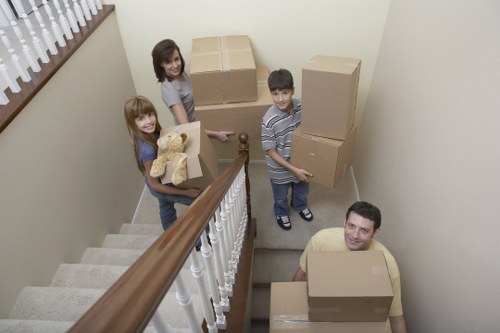 Professional local movers handling a Mayfair relocation carefully